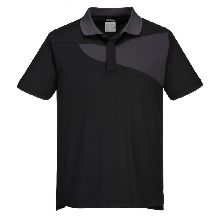 Portwest PW210 - PW2 Polo Shirt S/S with Contrast Panelling 144g